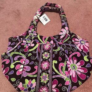 NWT VERA BRADLEY SIDE BY SIDE PURPLE PUNCH TOTE